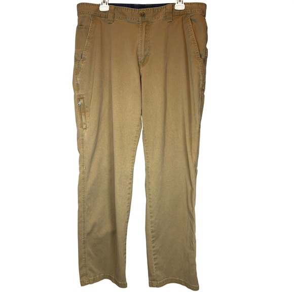 Columbia Cargo Pants Men's 36x30 Brown Straight Leg Utility Stretch Cotton Work - Picture 6 of 8